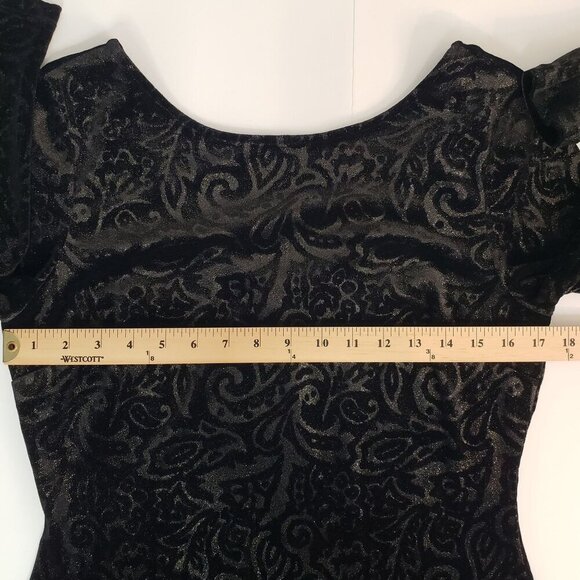 Cache Black Metallic Velvet Burnout Tunic Top Whimsigoth Grunge Womens M NWT - Picture 10 of 12